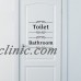 Removable Waterproof Bathroom Restroom Closestool Saying Toilet Door Decal Wall   162235261426